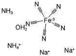 AMMONIUM DISODIUM AMMINEPENTACYANOFERRATE(II) HYDRATE 结构式