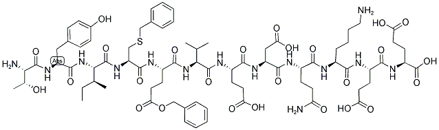 (CYS(BZL)84,GLU(OBZL)85)-CD4 (81-92) 结构式