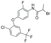 N1-(4-[2-CHLORO-5-(TRIFLUOROMETHYL)PHENOXY]-2-FLUOROPHENYL)-2-BROMOPROPANAMIDE 结构式