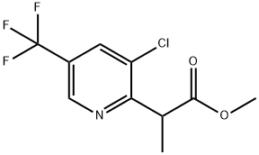 Methyl 2-[3-chloro-5-(trifluoromethyl)-2-pyridinyl]propanoate 结构式