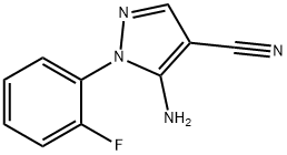 5 -氨基- 1 -(2 -氟苯基)- 1H -吡唑-4-甲腈 结构式