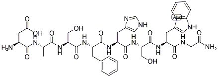 ASP-ALA-SER-PHE-HIS-SER-TRP-GLY-NH2 结构式