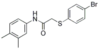 2-[(4-BROMOPHENYL)SULFANYL]-N-(3,4-DIMETHYLPHENYL)ACETAMIDE 结构式