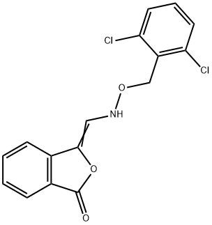 3-(([(2,6-DICHLOROBENZYL)OXY]AMINO)METHYLENE)-2-BENZOFURAN-1(3H)-ONE 结构式