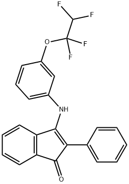 2-PHENYL-3-((3-(1,1,2,2-TETRAFLUOROETHOXY)PHENYL)AMINO)INDEN-1-ONE 结构式