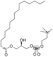 L-LYSO-3-PHOSPHATIDYLCHOLINE, 1-[1-14C]PALMITOYL 结构式