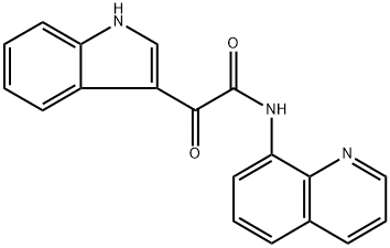 2-(1H-吲哚-3-基)-2-氧代-N-(喹啉-8-基)乙酰胺 结构式