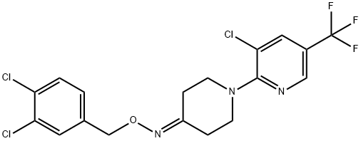 1-[3-CHLORO-5-(TRIFLUOROMETHYL)-2-PYRIDINYL]TETRAHYDRO-4(1H)-PYRIDINONE O-(3,4-DICHLOROBENZYL)OXIME 结构式