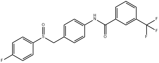 N-(4-([(4-FLUOROPHENYL)SULFINYL]METHYL)PHENYL)-3-(TRIFLUOROMETHYL)BENZENECARBOXAMIDE 结构式