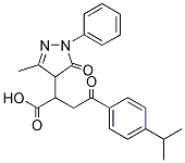 4-(4-(ISOPROPYL)PHENYL)-2-(3-METHYL-5-OXO-1-PHENYL(2-PYRAZOLIN-4-YL))-4-OXOBUTANOIC ACID 结构式