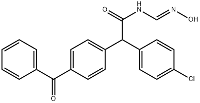 2-(4-Benzoylphenyl)-2-(4-chlorophenyl)-N-[(hydroxyimino)methyl]acetamide 结构式