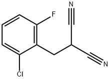 2-(2-氯-6-氟苄基)丙二腈 结构式