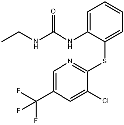 N-(2-([3-CHLORO-5-(TRIFLUOROMETHYL)-2-PYRIDINYL]SULFANYL)PHENYL)-N'-ETHYLUREA 结构式