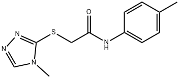 N-(4-Methylphenyl)-2-[(4-methyl-4H-1,2,4-triazol-3-yl)sulfanyl]acetamide 结构式