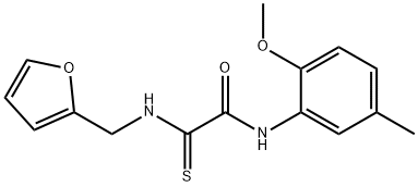 2-[(2-FURYLMETHYL)AMINO]-N-(2-METHOXY-5-METHYLPHENYL)-2-THIOXOACETAMIDE 结构式