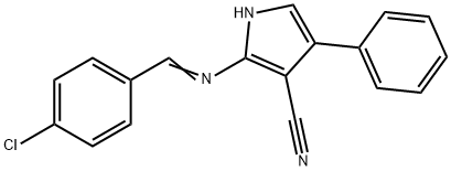 2-([(4-Chlorophenyl)methylene]amino)-4-phenyl-1H-pyrrole-3-carbonitrile 结构式