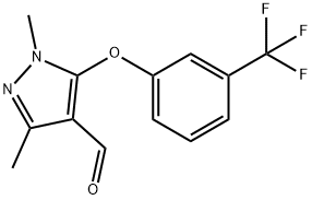 1,3-二甲基-5-(3-(三氟甲基)苯氧基)-1H-吡唑-4-甲醛 结构式