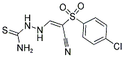 3-(2-(AMINOTHIOXOMETHYL)HYDRAZINO)-2-((4-CHLOROPHENYL)SULFONYL)PROP-2-ENENITRILE 结构式