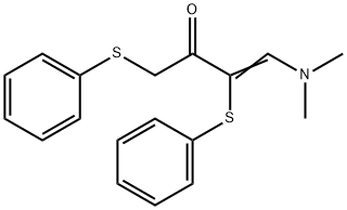 4-(Dimethylamino)-1,3-bis(phenylsulfanyl)-3-buten-2-one 结构式