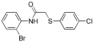 N-(2-BROMOPHENYL)-2-[(4-CHLOROPHENYL)SULFANYL]ACETAMIDE 结构式