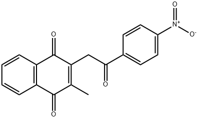 2-METHYL-3-[2-(4-NITROPHENYL)-2-OXOETHYL]NAPHTHOQUINONE 结构式