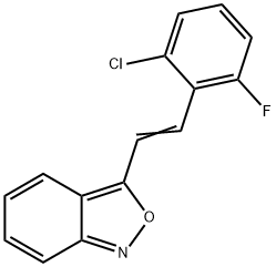 3-(2-CHLORO-6-FLUOROSTYRYL)-2,1-BENZISOXAZOLE 结构式