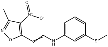 N-[2-(3-METHYL-4-NITRO-5-ISOXAZOLYL)VINYL]-3-(METHYLSULFANYL)ANILINE 结构式