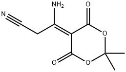 3-AMINO-3-(2,2-DIMETHYL-4,6-DIOXO-1,3-DIOXAN-5-YLIDEN)PROPANENITRILE 结构式