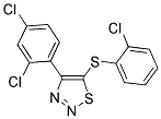 2-CHLOROPHENYL 4-(2,4-DICHLOROPHENYL)-1,2,3-THIADIAZOL-5-YL SULFIDE 结构式