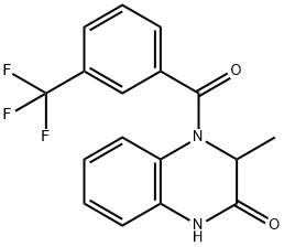 3-METHYL-4-[3-(TRIFLUOROMETHYL)BENZOYL]-3,4-DIHYDRO-2(1H)-QUINOXALINONE 结构式