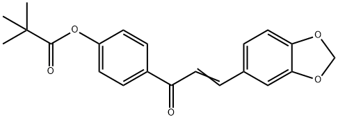 4-[3-(1,3-BENZODIOXOL-5-YL)ACRYLOYL]PHENYL PIVALATE 结构式