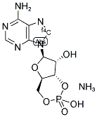 Adenosine 3',5'-cyclic phosphate, ammonium salt, [8-14C]- 结构式