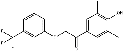 1-(4-HYDROXY-3,5-DIMETHYLPHENYL)-2-([3-(TRIFLUOROMETHYL)PHENYL]SULFANYL)-1-ETHANONE