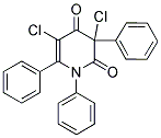 3,5-DICHLORO-1,3,6-TRIPHENYL-1,2,3,4-TETRAHYDROPYRIDINE-2,4-DIONE 结构式
