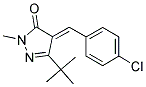 3-(TERT-BUTYL)-4-((4-CHLOROPHENYL)METHYLENE)-1-METHYL-2-PYRAZOLIN-5-ONE 结构式