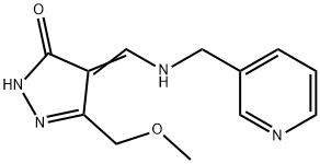 5-(METHOXYMETHYL)-4-([(3-PYRIDINYLMETHYL)AMINO]METHYLENE)-2,4-DIHYDRO-3H-PYRAZOL-3-ONE 结构式