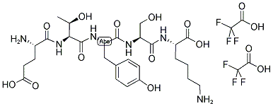 H-GLU-THR-TYR-SER-LYS-OH · 2 TFA 结构式