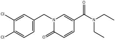 1-(3,4-DICHLOROBENZYL)-N,N-DIETHYL-6-OXO-1,6-DIHYDRO-3-PYRIDINECARBOXAMIDE 结构式