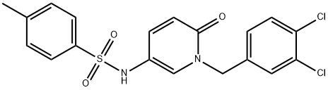 N-[1-(3,4-DICHLOROBENZYL)-6-OXO-1,6-DIHYDRO-3-PYRIDINYL]-4-METHYLBENZENESULFONAMIDE 结构式