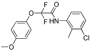 N-(3-CHLORO-2-METHYLPHENYL)-2,2-DIFLUORO-2-(4-METHOXYPHENOXY)ACETAMIDE 结构式