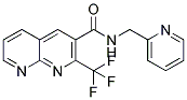 N-(2-PYRIDINYLMETHYL)-2-(TRIFLUOROMETHYL)-1,8-NAPHTHYRIDINE-3-CARBOXAMIDE 结构式