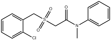 2-[(2-CHLOROBENZYL)SULFONYL]-N-METHYL-N-PHENYLACETAMIDE 结构式