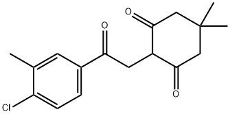 2-(2-(4-CHLORO-3-METHYLPHENYL)-2-OXOETHYL)-5,5-DIMETHYLCYCLOHEXANE-1,3-DIONE 结构式