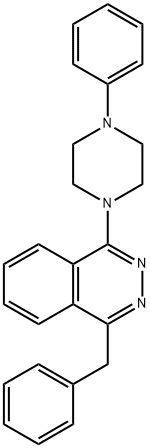 1-BENZYL-4-(4-PHENYLPIPERAZINO)PHTHALAZINE 结构式
