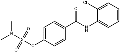 4-[(2-CHLOROANILINO)CARBONYL]PHENYL-N,N-DIMETHYLSULFAMATE 结构式