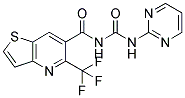 N-(PYRIMIDIN-2-YL)-N'[[5-(TRIFLUOROMETHYL)THIENO[3,2-B]PYRIDIN-6-YL]CARBONYL]UREA 结构式