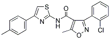 (3-(2-CHLOROPHENYL)-5-METHYLISOXAZOL-4-YL)-N-(4-(4-METHYLPHENYL)(2,5-THIAZOLYL))FORMAMIDE 结构式