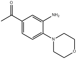 1-(3-AMINO-4-MORPHOLINOPHENYL)-1-ETHANONE 结构式