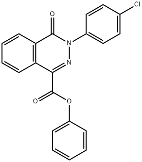 PHENYL 3-(4-CHLOROPHENYL)-4-OXO-3,4-DIHYDRO-1-PHTHALAZINECARBOXYLATE 结构式