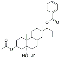 3-(ACETYLOXY)-6-BROMO-5-HYDROXY-10,13-DIMETHYLPERHYDROCYCLOPENTA[A]PHENANTHREN-17-YL BENZOATE 结构式